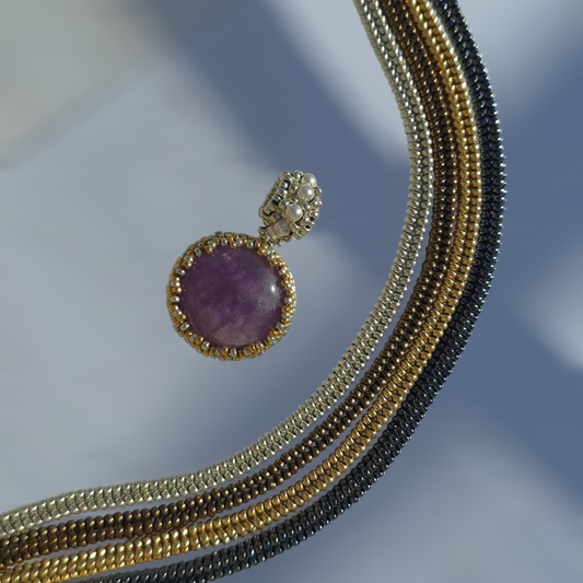 AMETHYST SILVER PENDANT