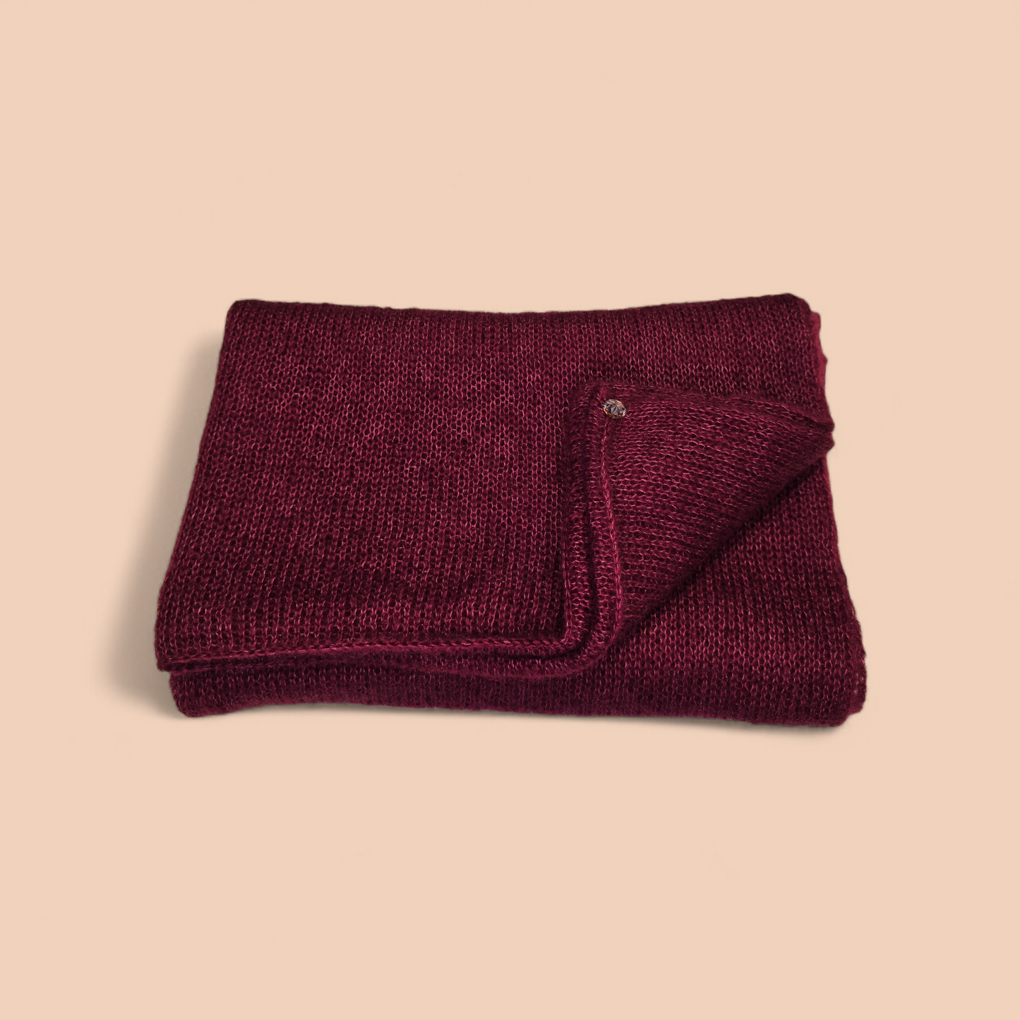 BURGUNDY SILK MOHAIR INFINITY SCARF