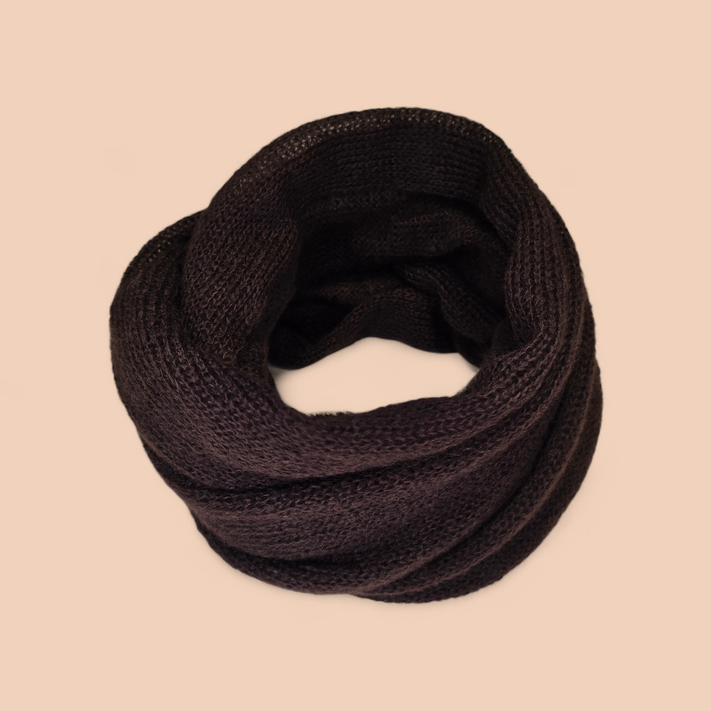 DARK BROWN / CHOCOLATE INFINITY SILK MOHAIR SCARF