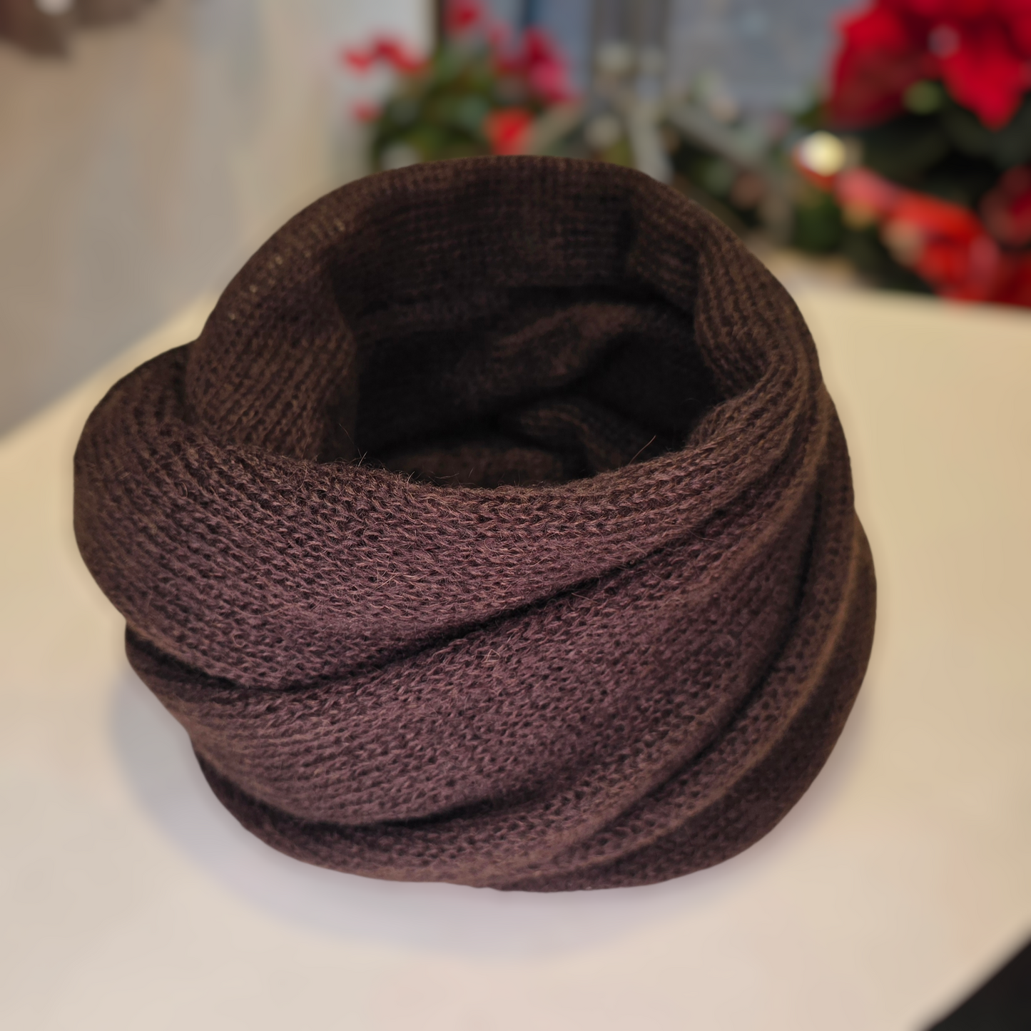 DARK BROWN / CHOCOLATE INFINITY SILK MOHAIR SCARF