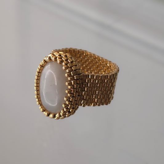 AMAZONITE STONE RING