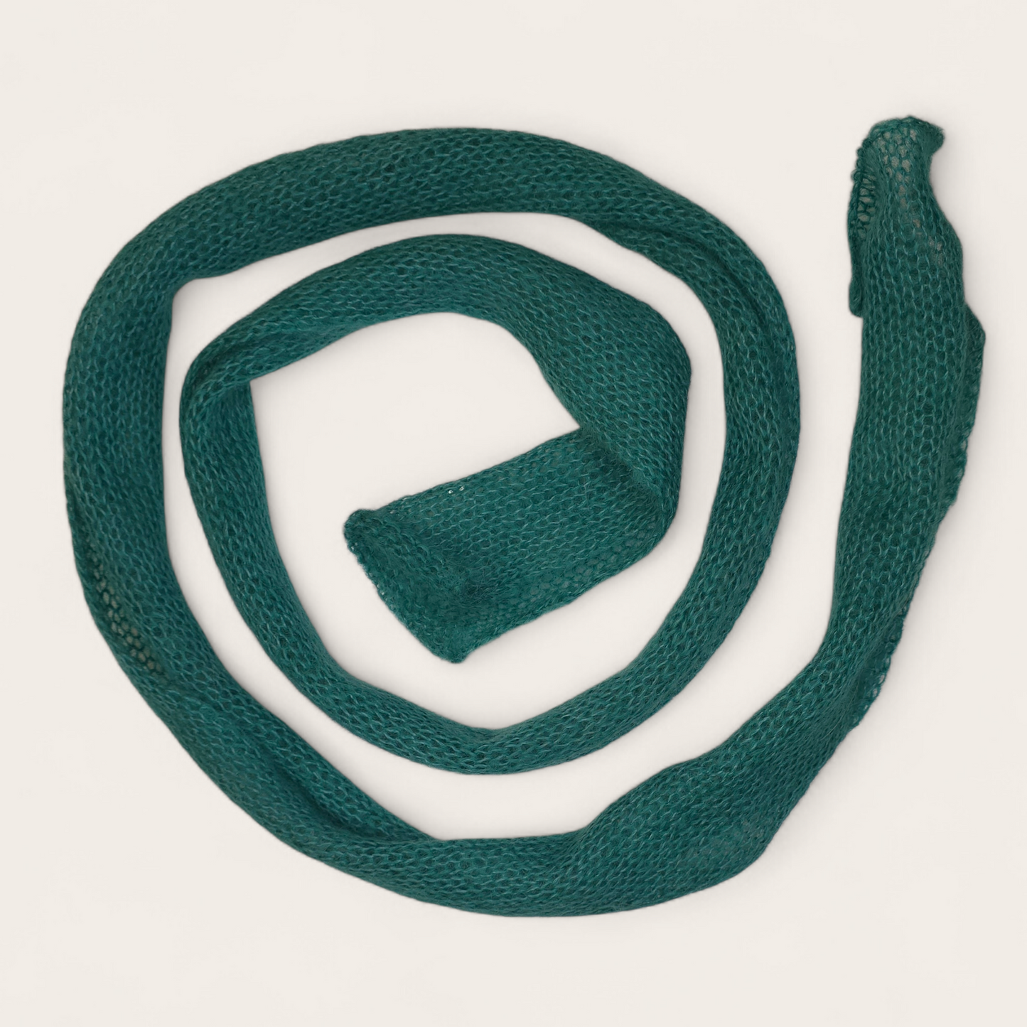 Mini-Strickschal aus Mohairseide, grün
