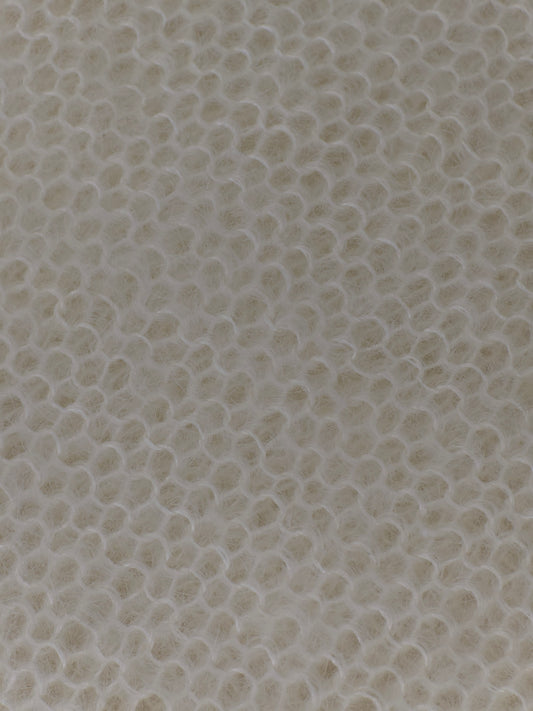 Silk Mohair Big Long Knitted Scarf Shawl / Creamy White Color