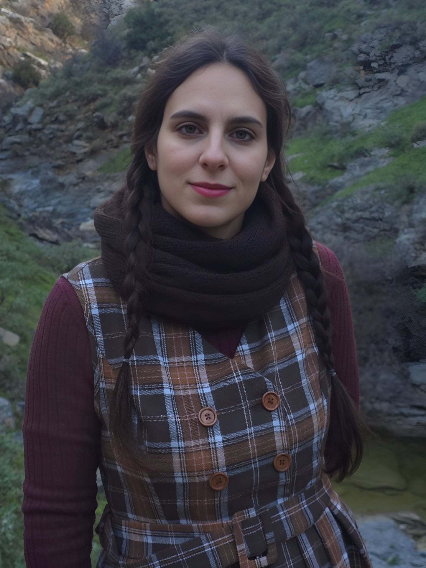 DARK BROWN / CHOCOLATE INFINITY SILK MOHAIR SCARF