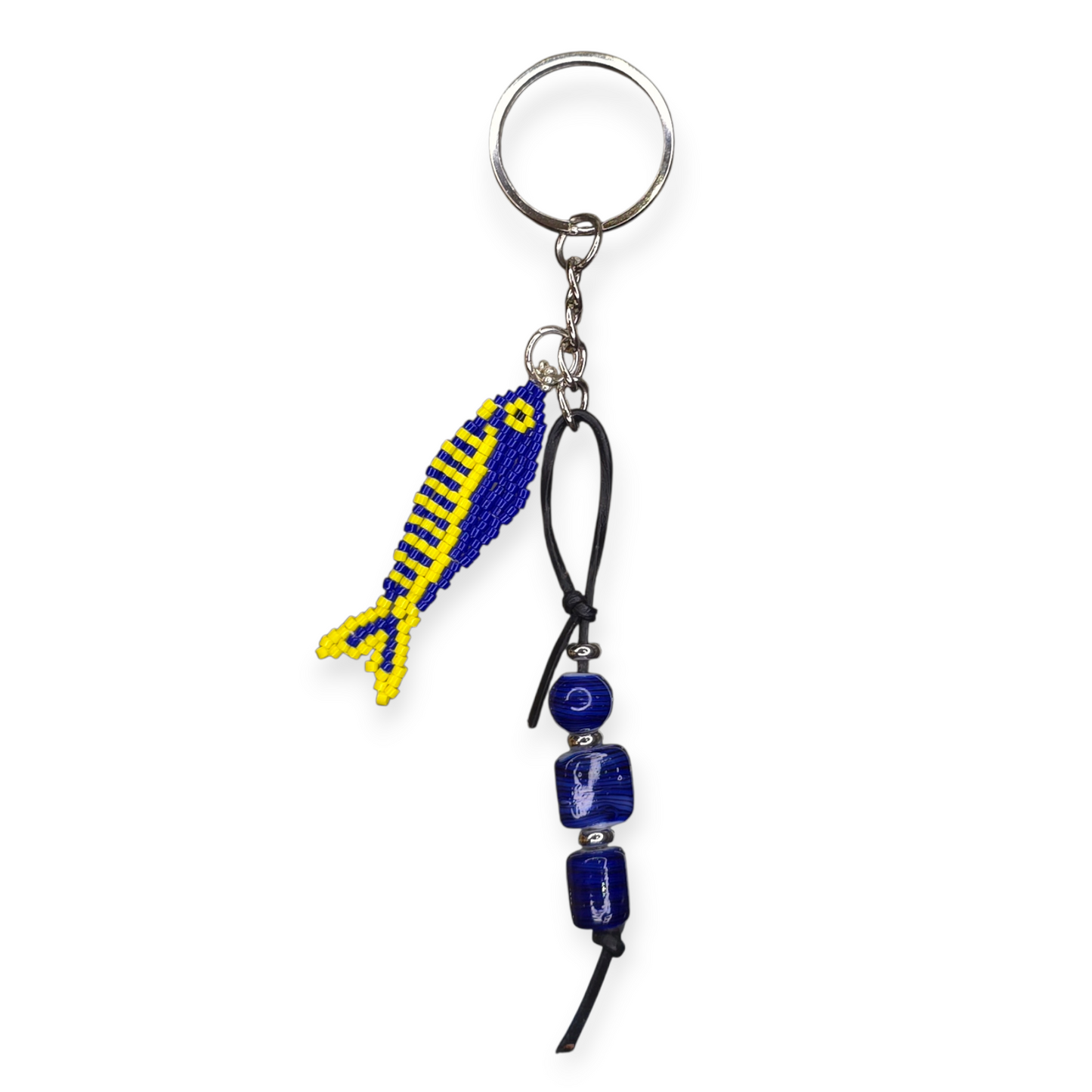 Key Bag Charm Beaded Fish Ceramic Beads