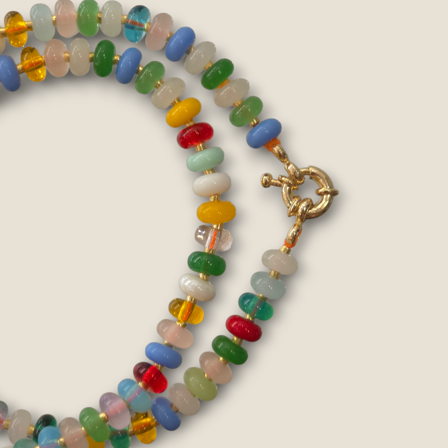 Glass Beads Colorful Candy Necklace