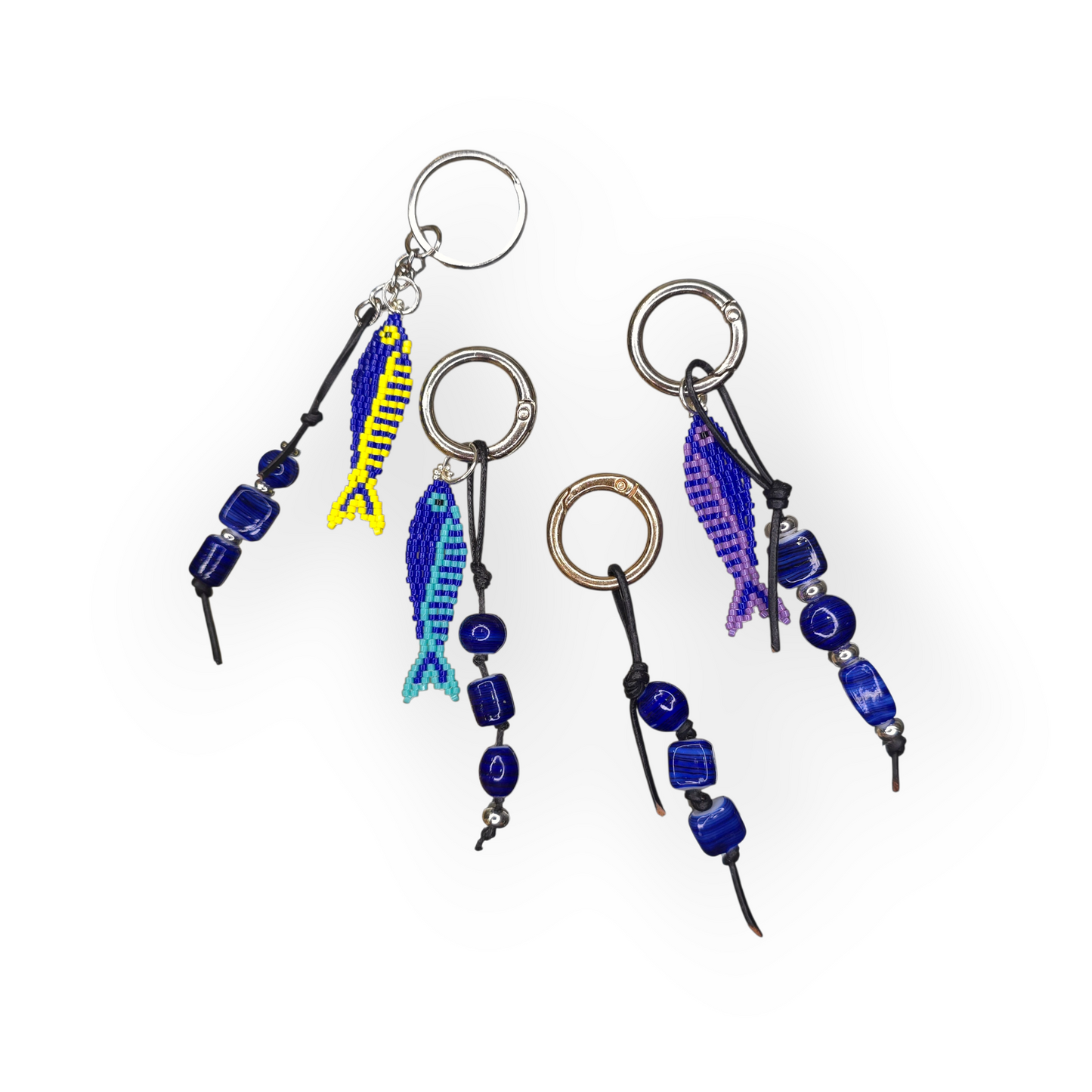Key Bag Charm Beaded Fish Ceramic Beads