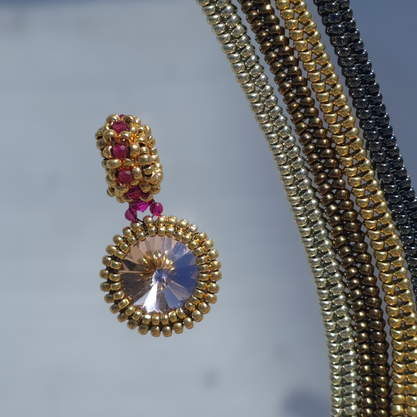 HELLROSA KRISTALLANHÄNGER