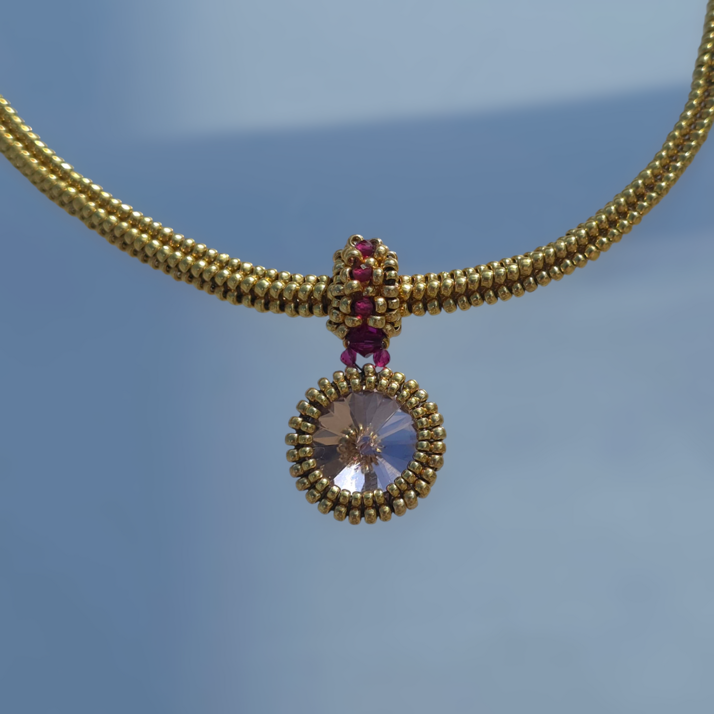 HELLROSA KRISTALLANHÄNGER