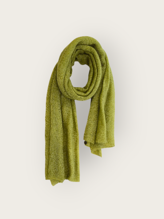 Silk Mohair Big Long Knitted Scarf Shawl / Apple Green Color