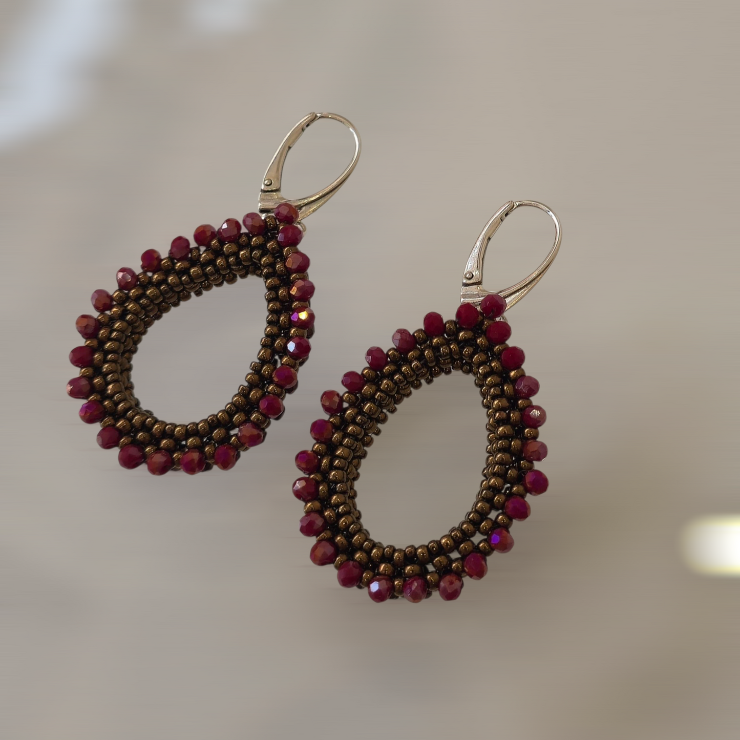 AMMOS RED DROP EARRINGS