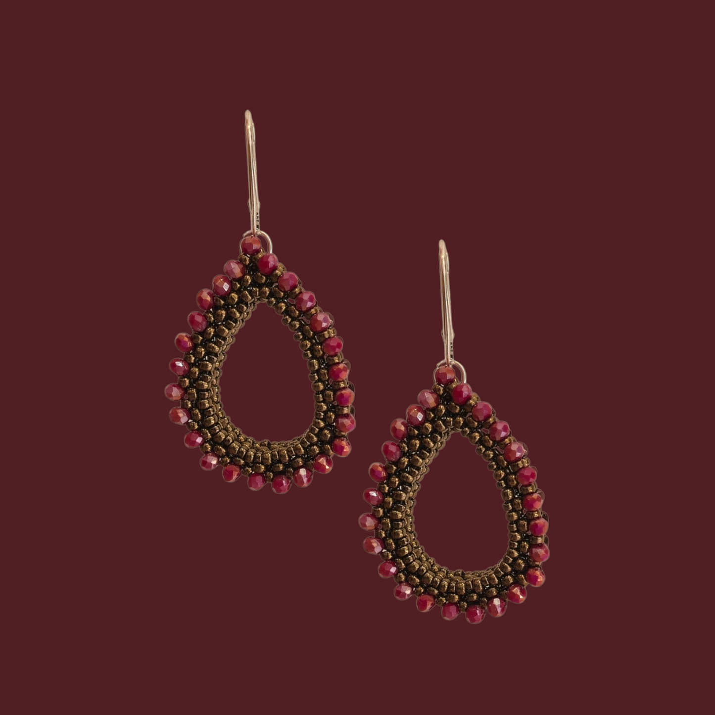 AMMOS RED DROP EARRINGS