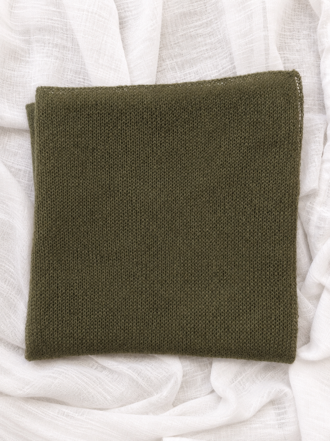 Olive Grove Infinity Scarf - Lightweight Mohair Blend Loop Scarf