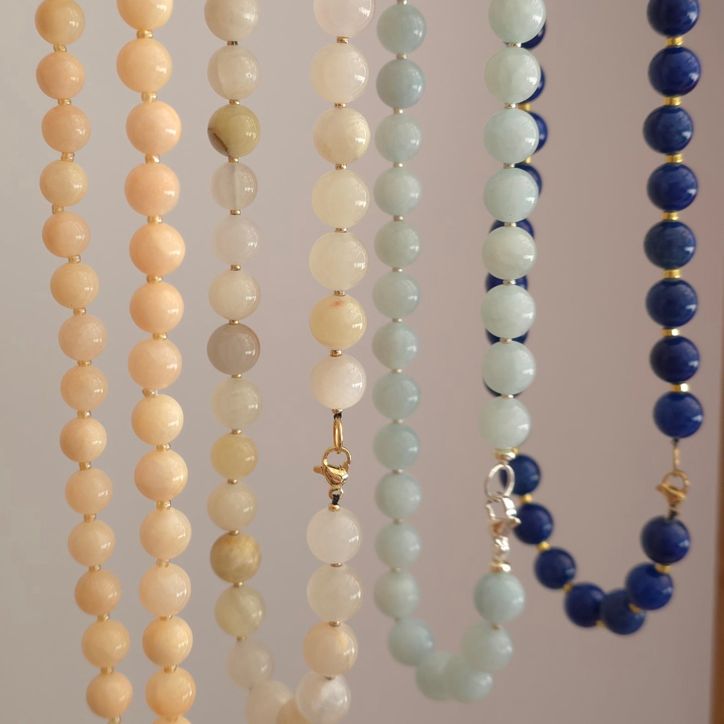 Handcrafted Natural Jadeite Bead Necklace
