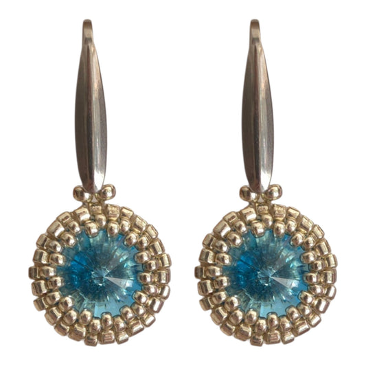 Light Aquamarine Crystal Earrings